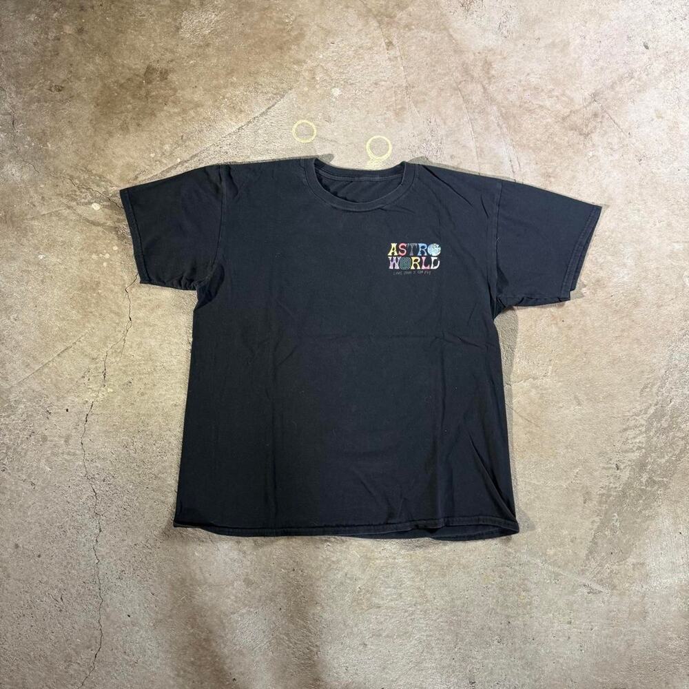 Black Travis Scott Astro World T-shirt